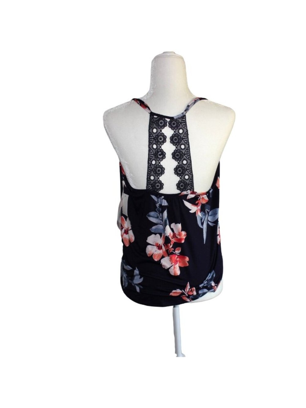 Linea Donatella Light Weight Floral Tank Top-Blue-Size Small-NWT - Picture 6 of 9
